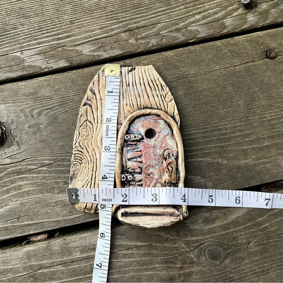 Handmade Ceramic Wallhanging Of Tree Doorway With Words Dream - Picture 10 of 10